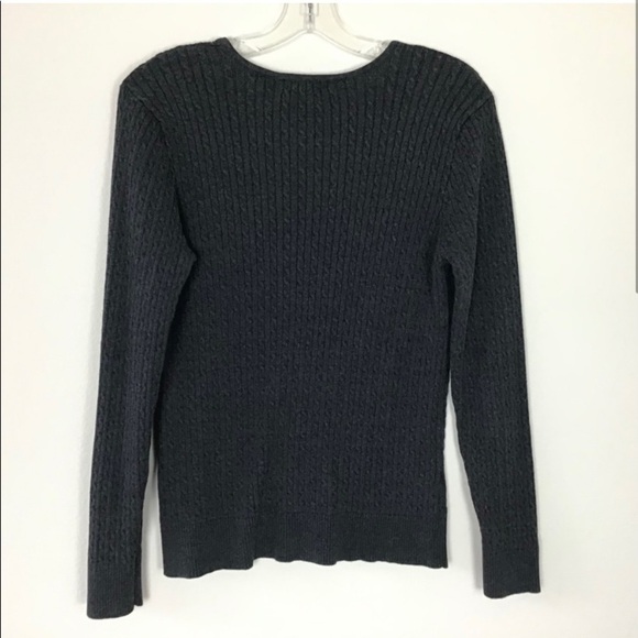 Jean Pierre Sweater Cable Knit Gray Size M - Picture 2 of 7